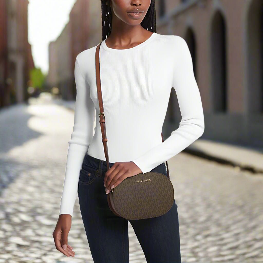 Michael Kors Jet Set Travel Saffiano Leather Crossbody Bag - Image 4