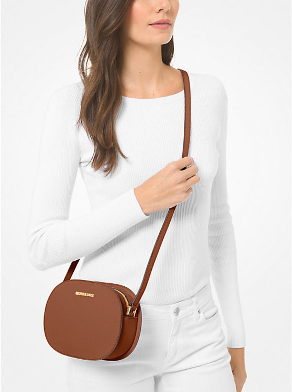 Michael Kors Jet Set Travel Saffiano Leather Crossbody Bag - Image 3