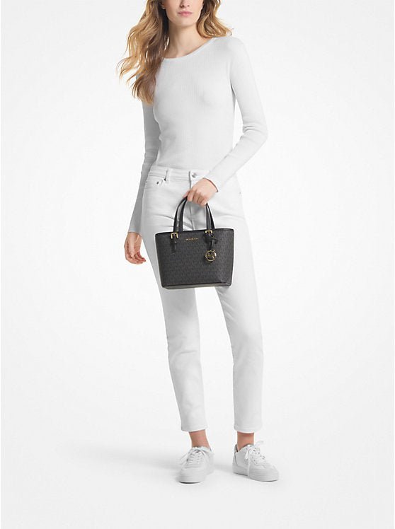 Michael Kors Jet Set Travel Extra Small Logo Top Zip Tote Bag - Image 13