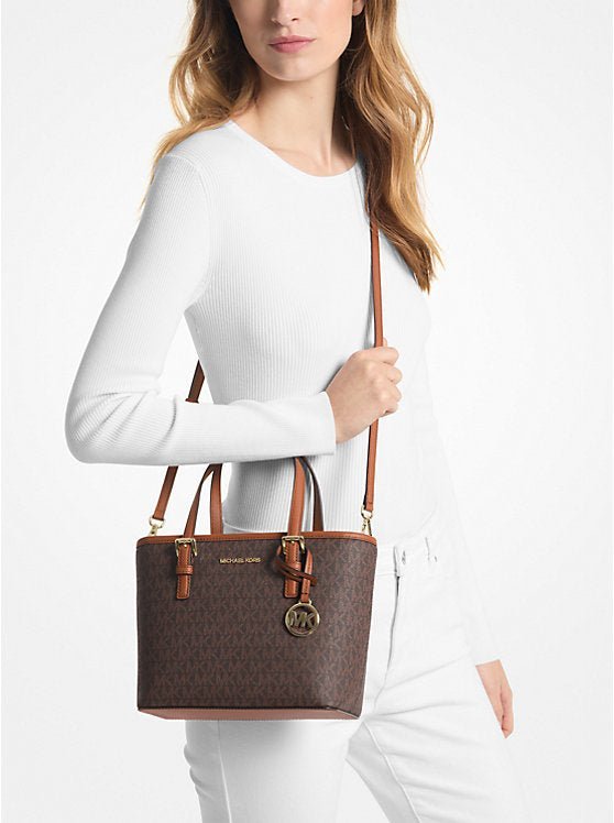 Michael Kors Jet Set Travel Extra Small Logo Top Zip Tote Bag - Image 9