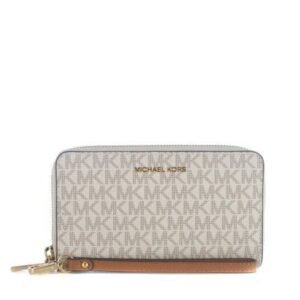 Michael Kors Jet Set Signature Logo Smartphone Wristlet – Vanilla