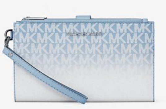 Michael Kors Jet Set Travel Large Signature Double Zip Wristlet
