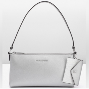 Michael Kors Vincent medium Pouchette Shoulder Bag with an attached card holder