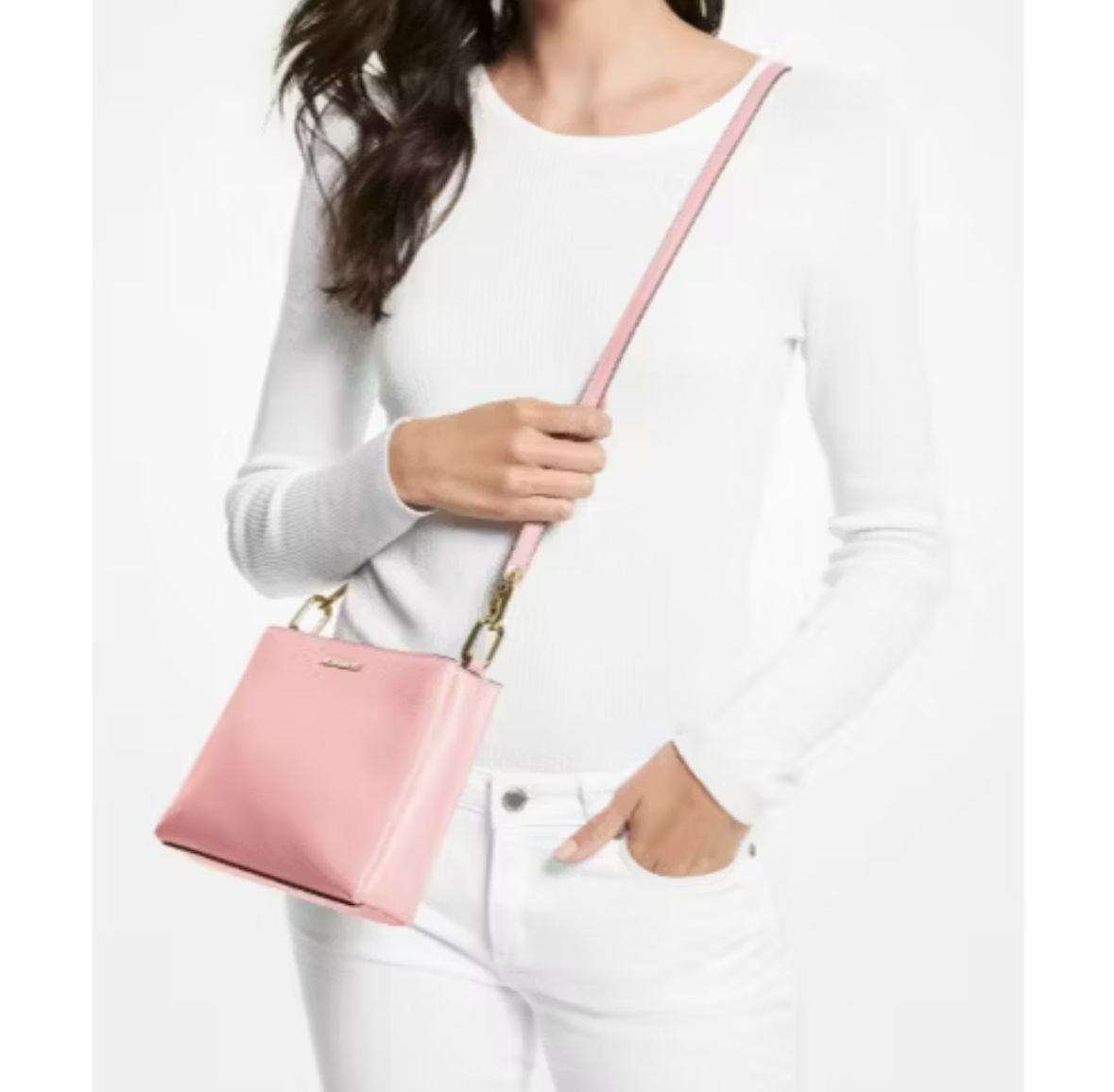 Michael Kors Trisha medium pebbled leather crossbody bag - Image 2