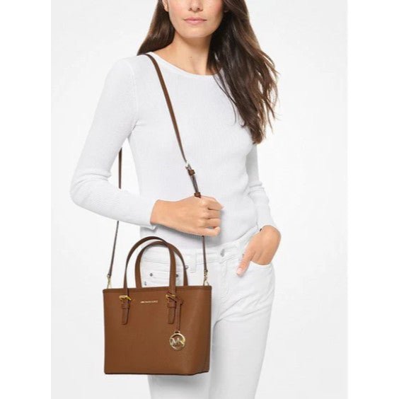 Michael Kors Jet Set Travel Extra-Small Saffiano Leather Top-Zip Tote Bag - Image 4