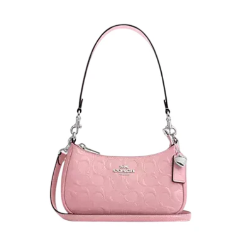 Coach Teri Mini Crossbody Bag In Signature Leather With Heart Charm