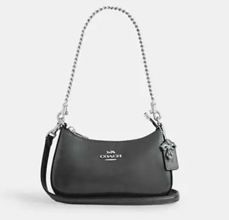 Coach Teri Mini Crossbody Bag In Signature Leather With Heart Charm - Image 5