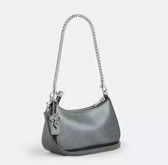 Coach Teri Mini Crossbody Bag In Signature Leather With Heart Charm - Image 9
