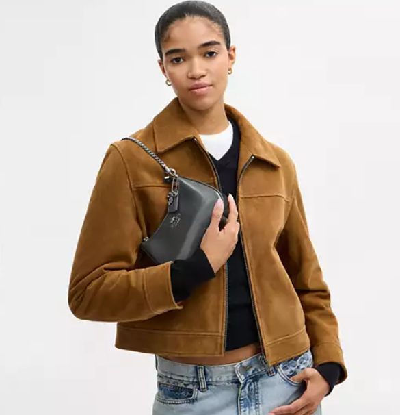 Coach Teri Mini Crossbody Bag In Signature Leather With Heart Charm - Image 7