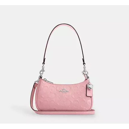 Coach Teri Mini Crossbody Bag In Signature Leather With Heart Charm