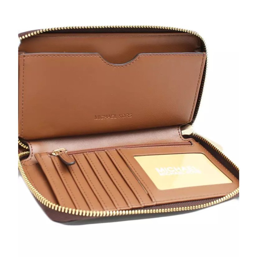 Michael Kors Jet Set Signature Logo Smartphone Wristlet – Brown - Image 4