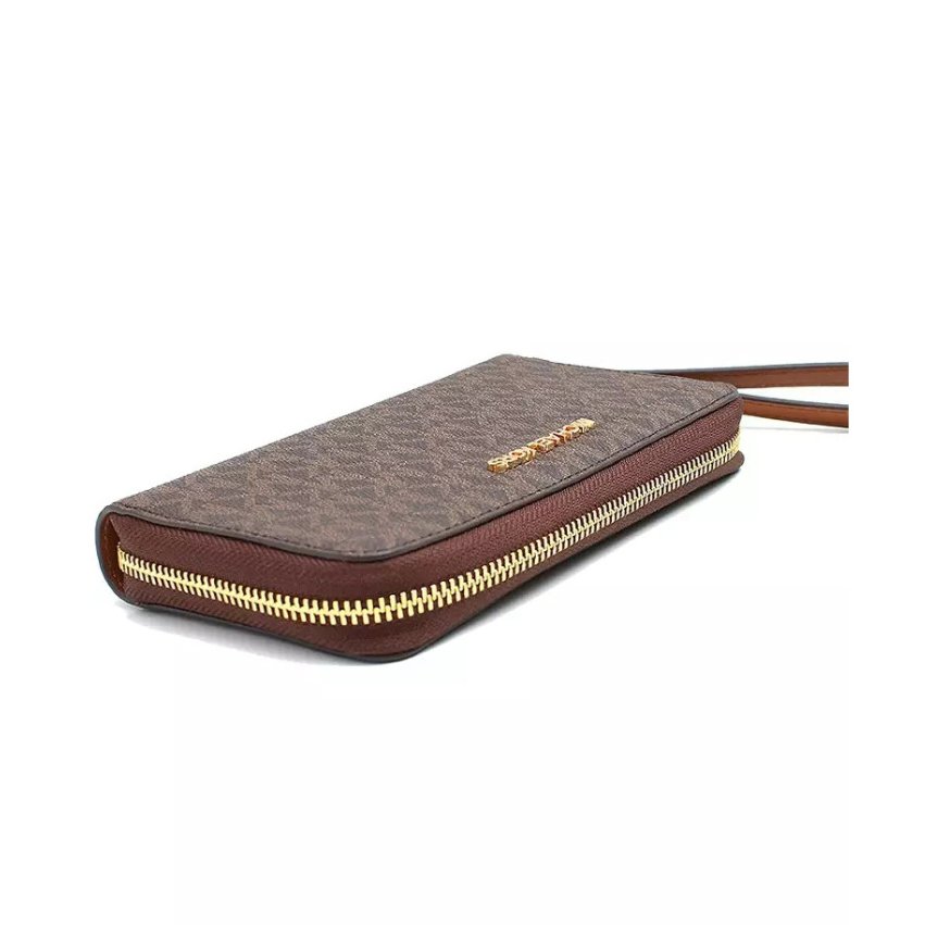 Michael Kors Jet Set Signature Logo Smartphone Wristlet – Brown - Image 5