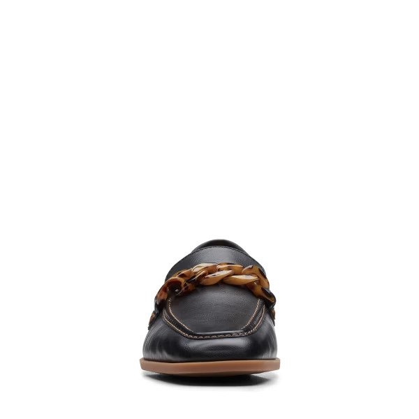 Clarks Sarafyna Iris Black Leather - Size: UK6, fit D - Image 6