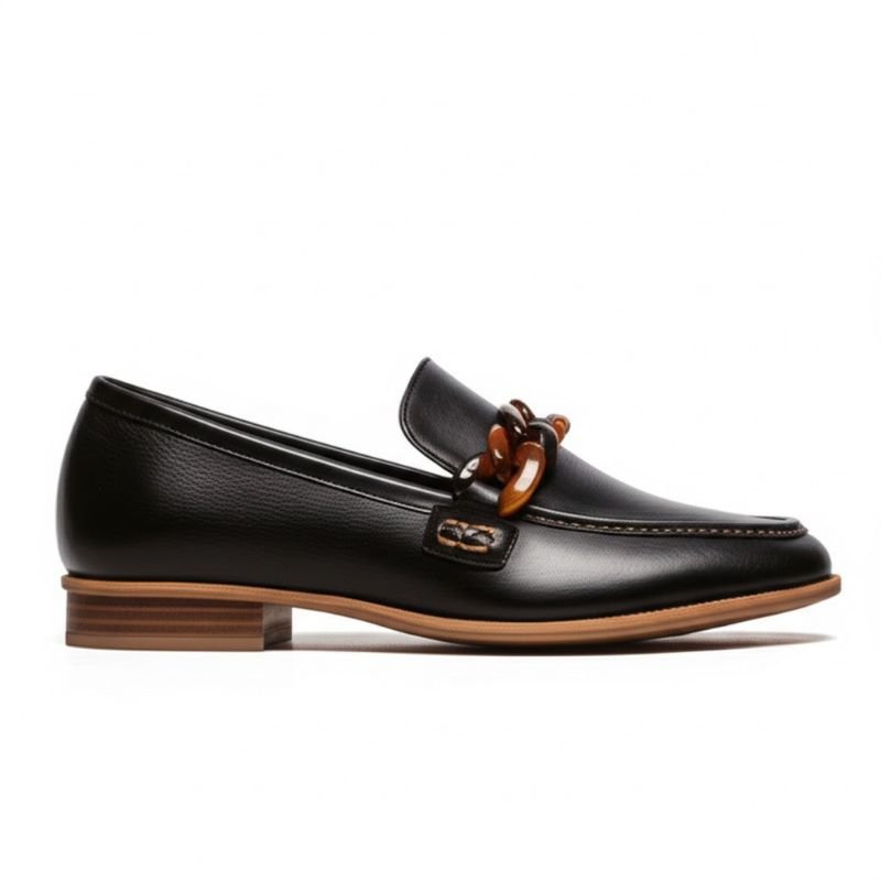 Clarks Sarafyna Iris Black Leather - Size: UK6, fit D - Image 2