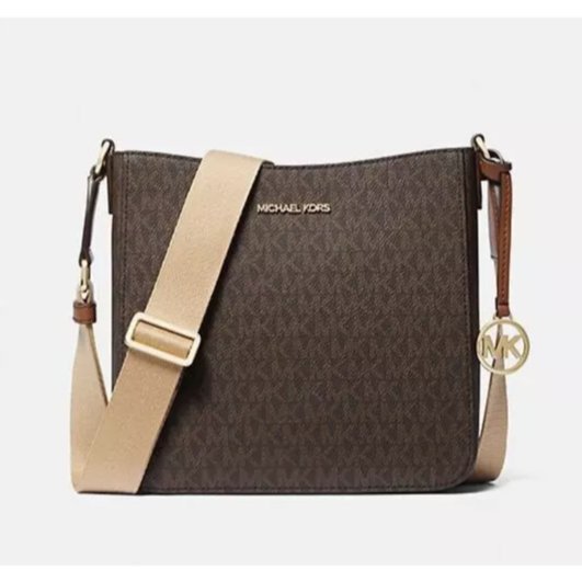Michael Kors Jet Set Travel Small Signature Logo Messenger Bag – Brown