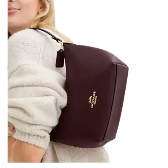 Coach Zip Top Shoulder Bag in Merlot