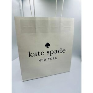 Michael Kors and Kate Spade paper bag in white and brown