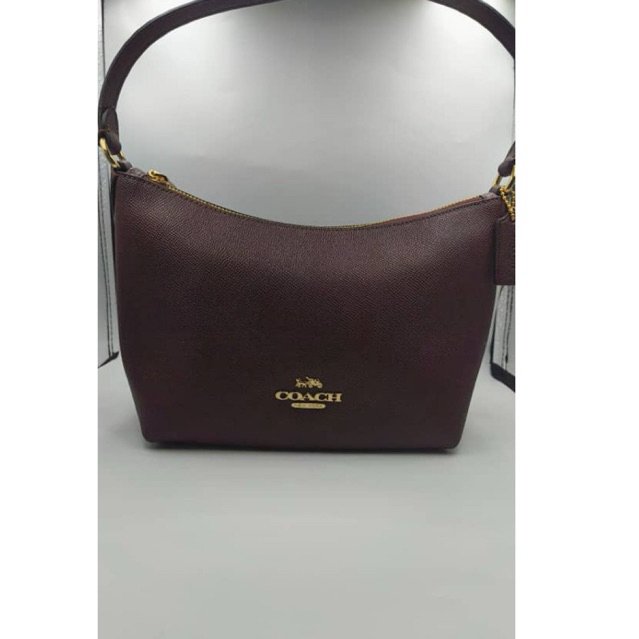 Coach Zip Top Shoulder Bag in Merlot - Image 2