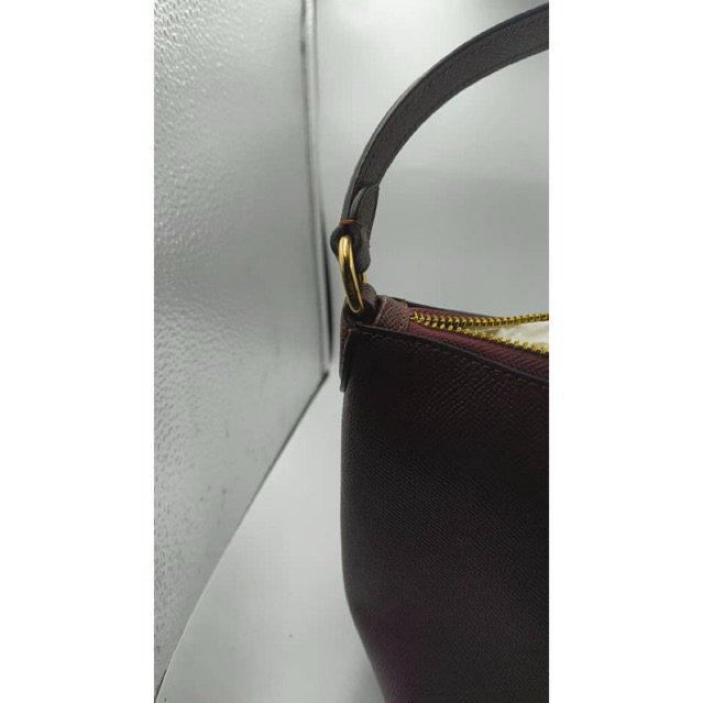 Coach Zip Top Shoulder Bag in Merlot - Image 6