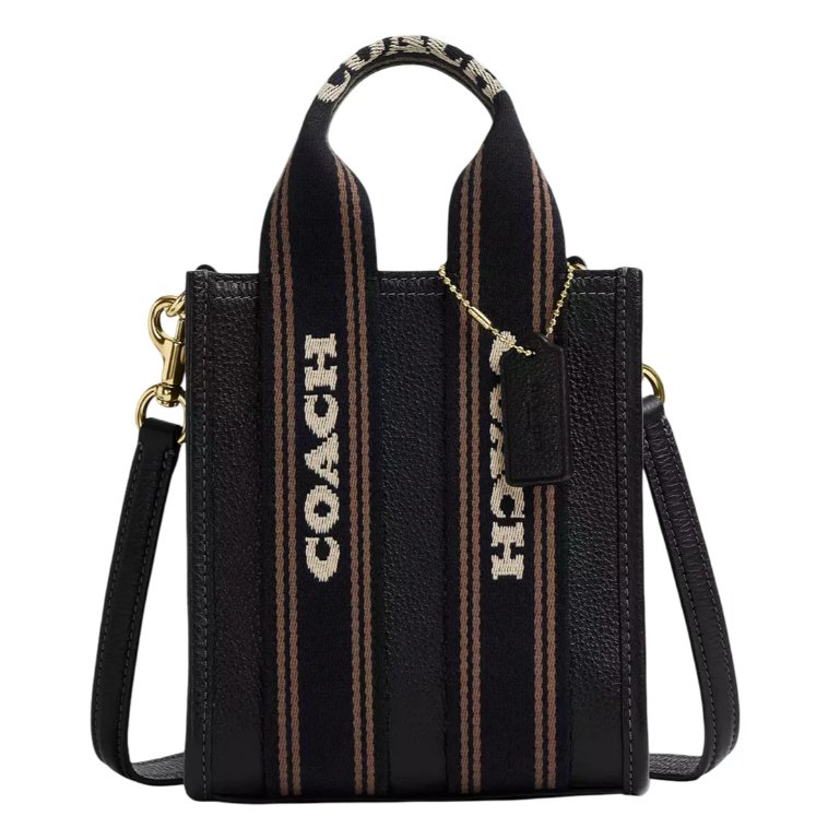 Coach Smith Mini Tote Bag in dark wine/black multi/denim gold multi - Image 6