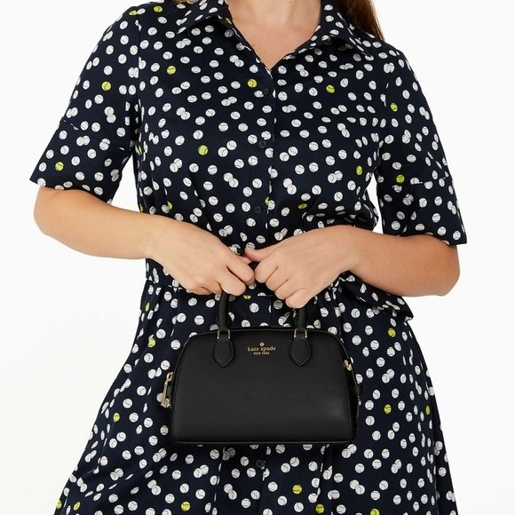 Kate Spade Flower/Satin Sequin Duffle Crossbody Bag - Image 9
